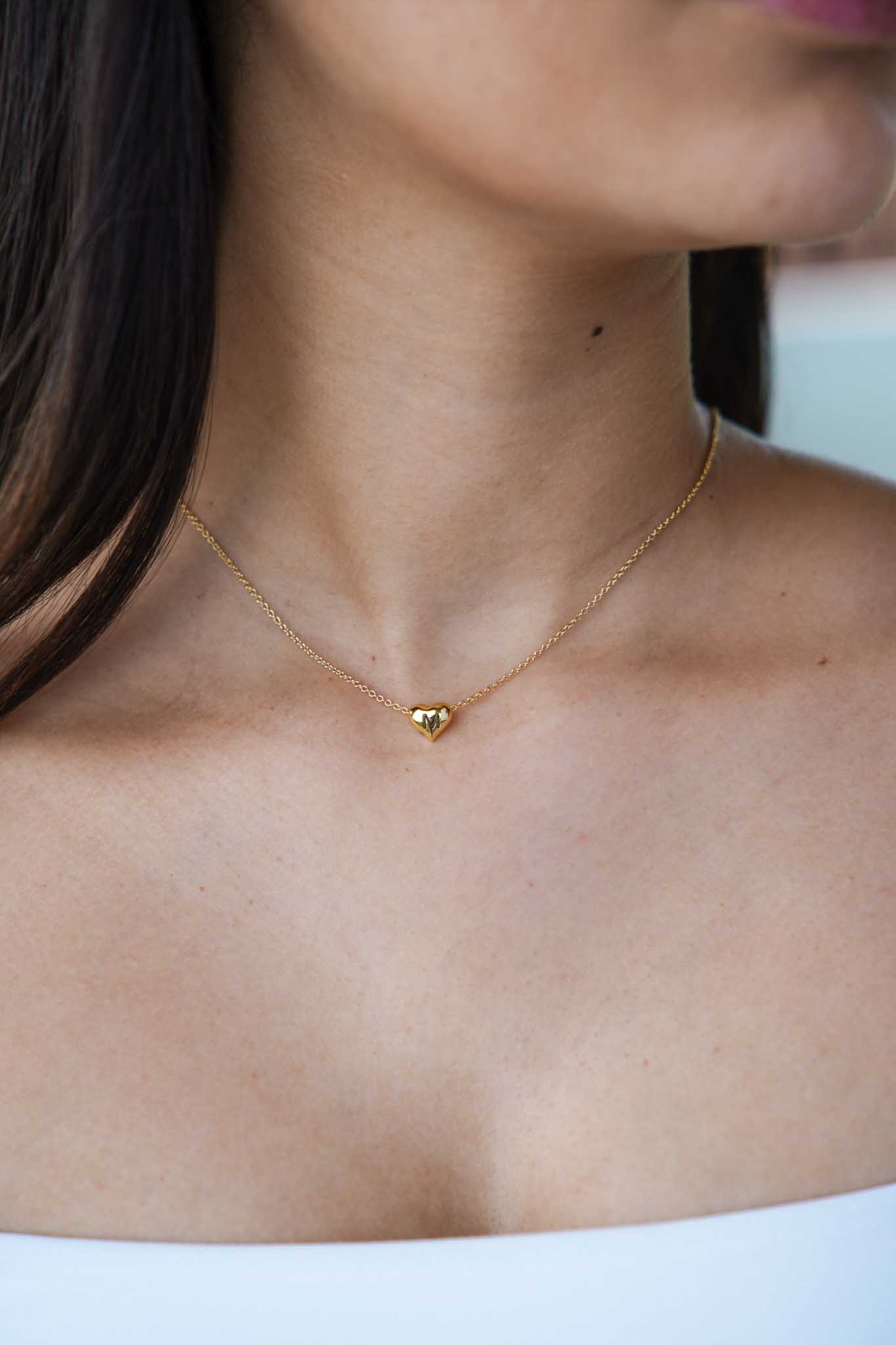 Cadena corazón deslizante