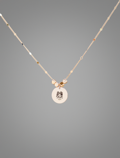 Cadena Placa Redonda | Para recuerdos y homenajes (rostro de mascotas)