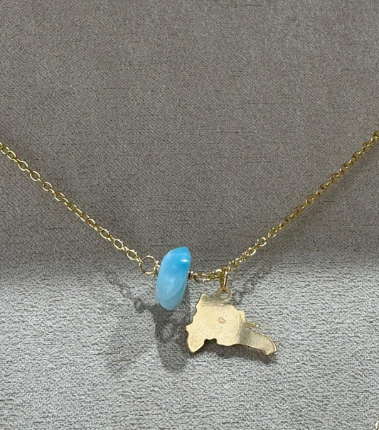 Cadena de Isla con Larimar