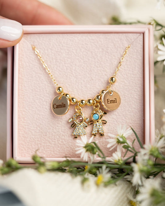 Cadena Dije Niños con Placa