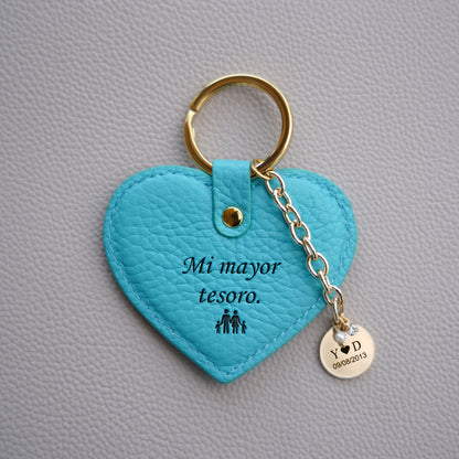 Llaveros De Corazón en Piel