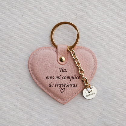 Llaveros De Corazón en Piel