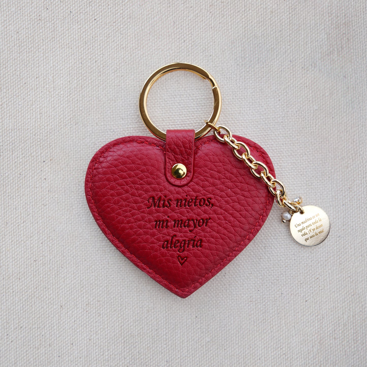 Llaveros De Corazón en Piel