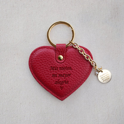 Llaveros De Corazón en Piel