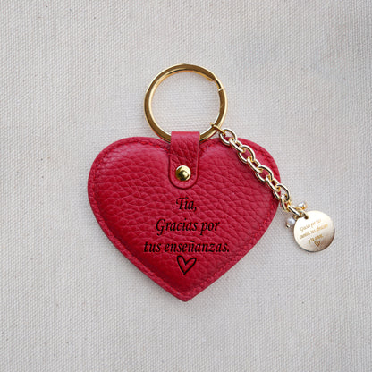 Llaveros De Corazón en Piel