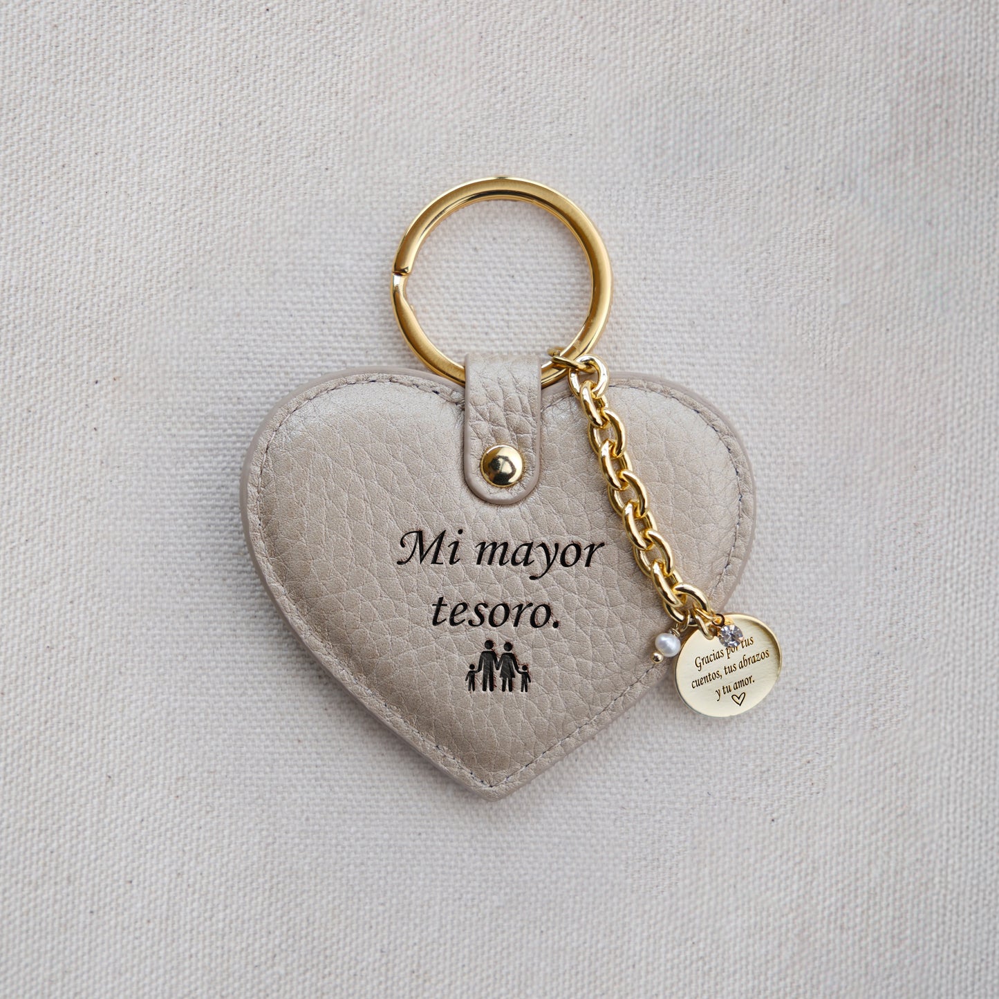 Llaveros De Corazón en Piel