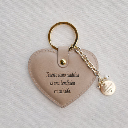Llaveros De Corazón en Piel