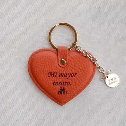Llaveros De Corazón en Piel