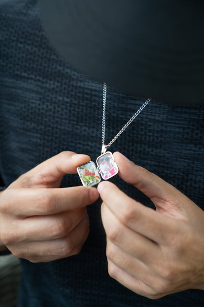 Relicario para caballeros | Plateado