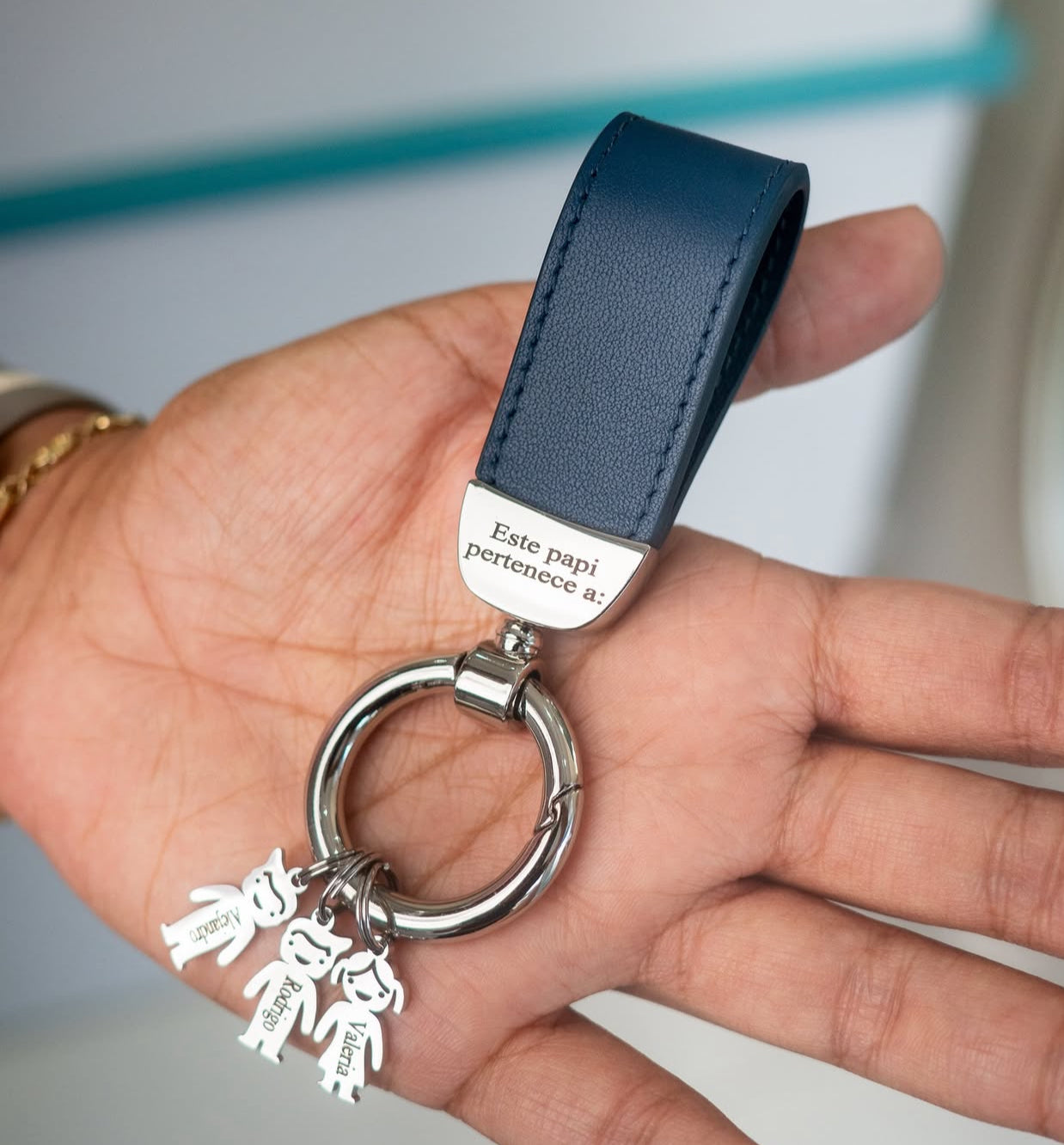 Llavero Rectangular en Piel