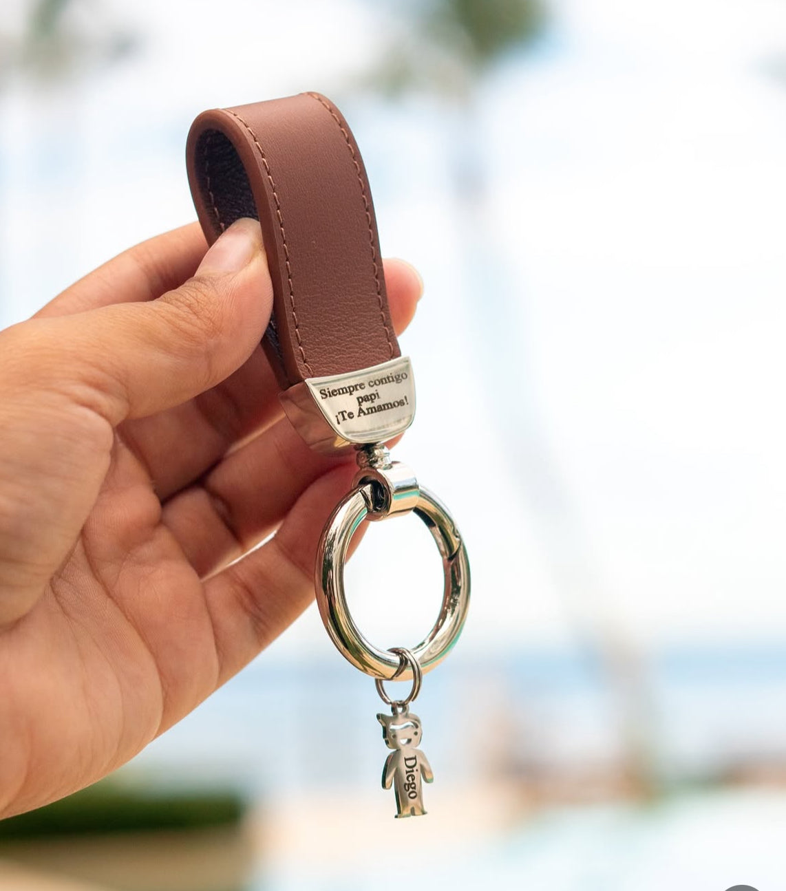 Llavero Rectangular en Piel