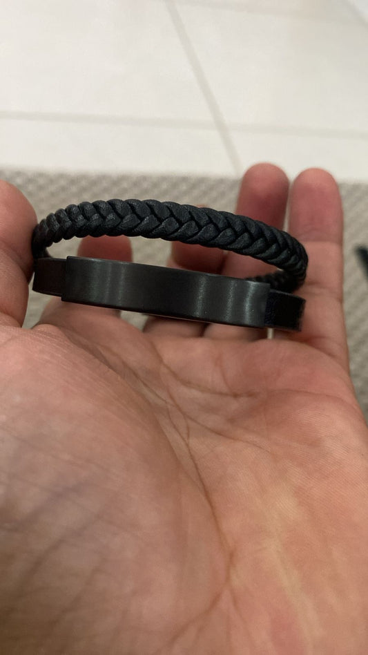 Pulsera Doble con placa de Metal